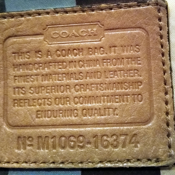 Coach Poppy Gold/Light Brown Leather Hobo Bag - Picture 6 of 6